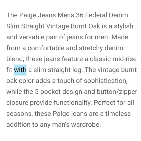 PAIGE  Federal Straigth  Slim Fit Khaki Jeans - Picture 13 of 13